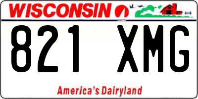 WI license plate 821XMG