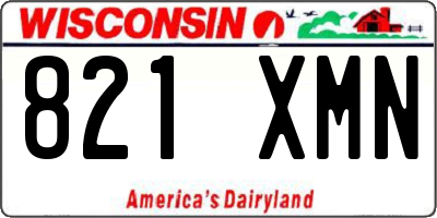 WI license plate 821XMN