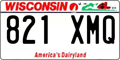 WI license plate 821XMQ