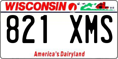 WI license plate 821XMS