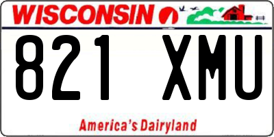 WI license plate 821XMU