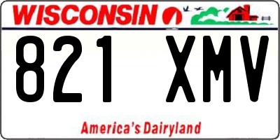 WI license plate 821XMV