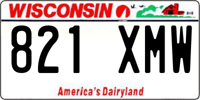 WI license plate 821XMW