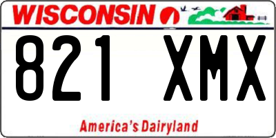 WI license plate 821XMX