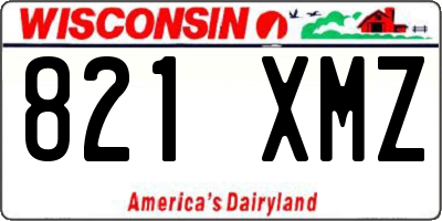 WI license plate 821XMZ