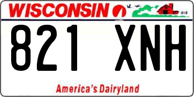 WI license plate 821XNH