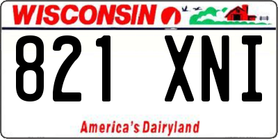 WI license plate 821XNI