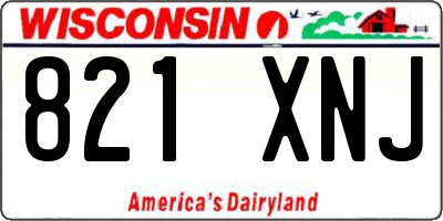 WI license plate 821XNJ