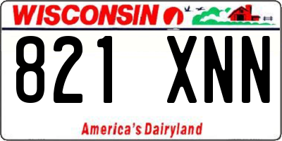 WI license plate 821XNN