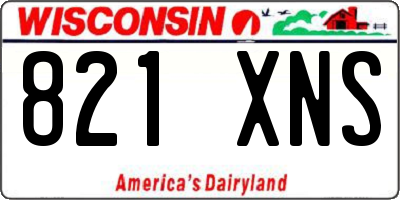WI license plate 821XNS
