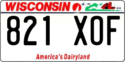 WI license plate 821XOF