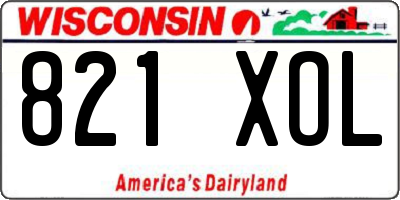 WI license plate 821XOL