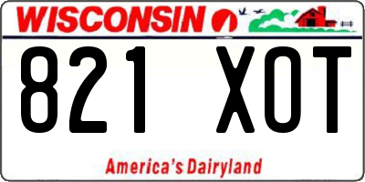 WI license plate 821XOT