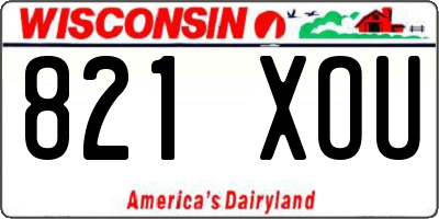 WI license plate 821XOU