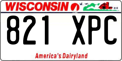 WI license plate 821XPC