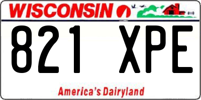 WI license plate 821XPE