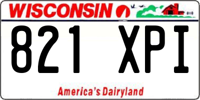 WI license plate 821XPI