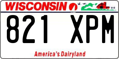 WI license plate 821XPM