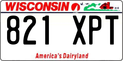 WI license plate 821XPT