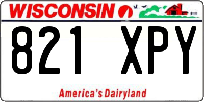 WI license plate 821XPY