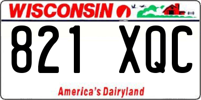 WI license plate 821XQC