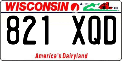 WI license plate 821XQD
