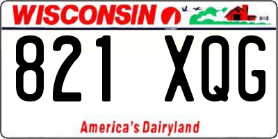 WI license plate 821XQG