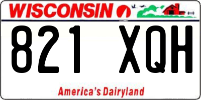 WI license plate 821XQH