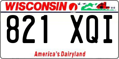 WI license plate 821XQI