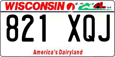 WI license plate 821XQJ