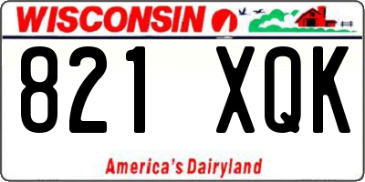 WI license plate 821XQK