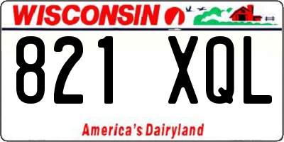WI license plate 821XQL