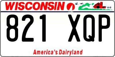 WI license plate 821XQP