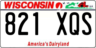 WI license plate 821XQS