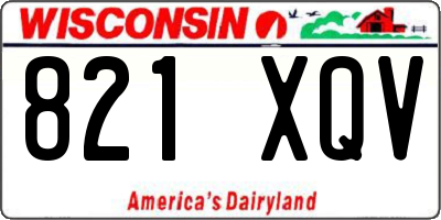 WI license plate 821XQV