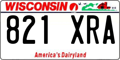 WI license plate 821XRA