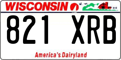 WI license plate 821XRB