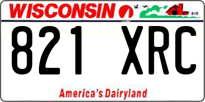 WI license plate 821XRC