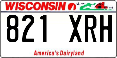 WI license plate 821XRH