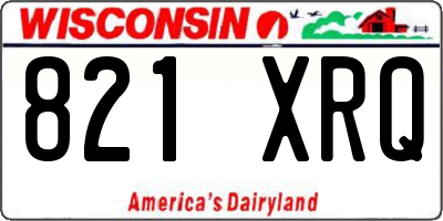 WI license plate 821XRQ
