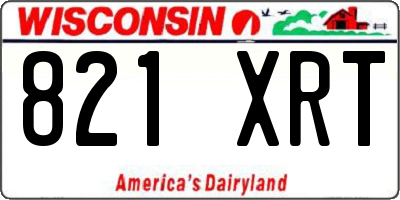 WI license plate 821XRT