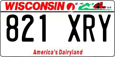 WI license plate 821XRY