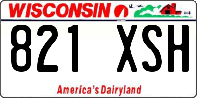 WI license plate 821XSH