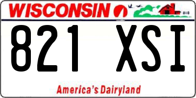 WI license plate 821XSI