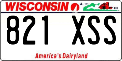 WI license plate 821XSS