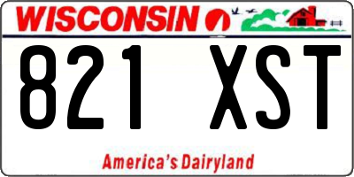 WI license plate 821XST