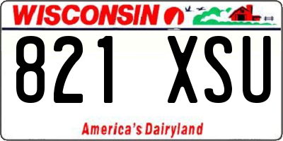 WI license plate 821XSU
