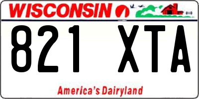 WI license plate 821XTA