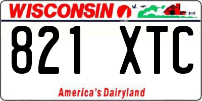 WI license plate 821XTC