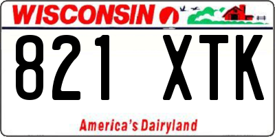 WI license plate 821XTK